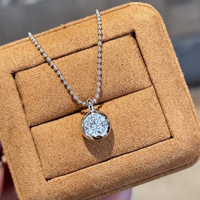 Necklace A4925 Simulated Diamond Three Carat Round Diamond Bubble Diamond Set Th