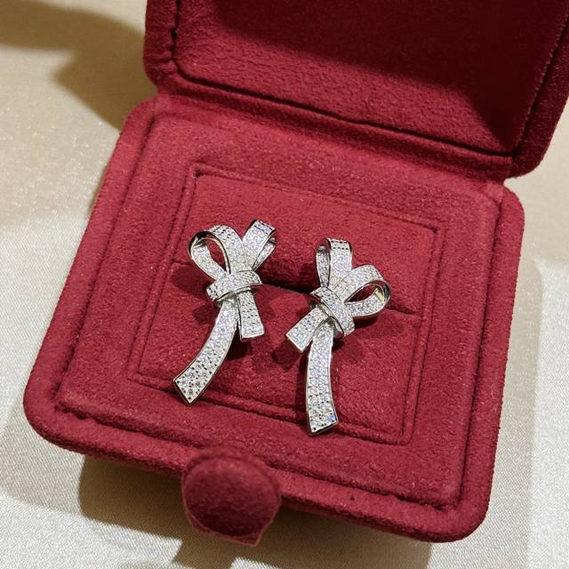 a5783 The New Style Of Chanel Style, Elegant And Noble Bow Ribbon Earrings Ar