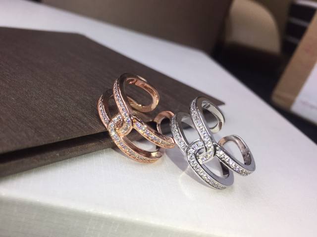 piaget Piaget Cross Diamond Open Ring High-End Custom Made In Gold Electropla