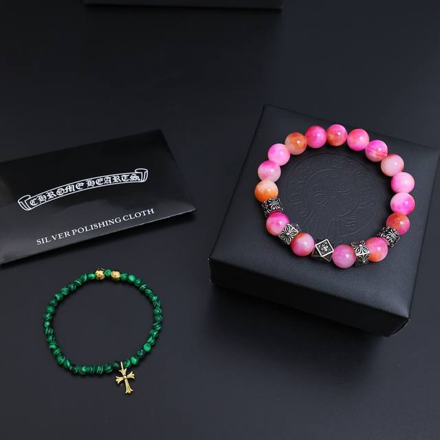 p Couple Bracelet Chrome Hearts Natural Silver Beads Bracelet Chrome Hearts B
