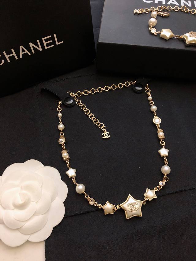 Necklace Bracelet Chanel Necklace Hot Sale New Arrival Chan 24 Double C Star Pea