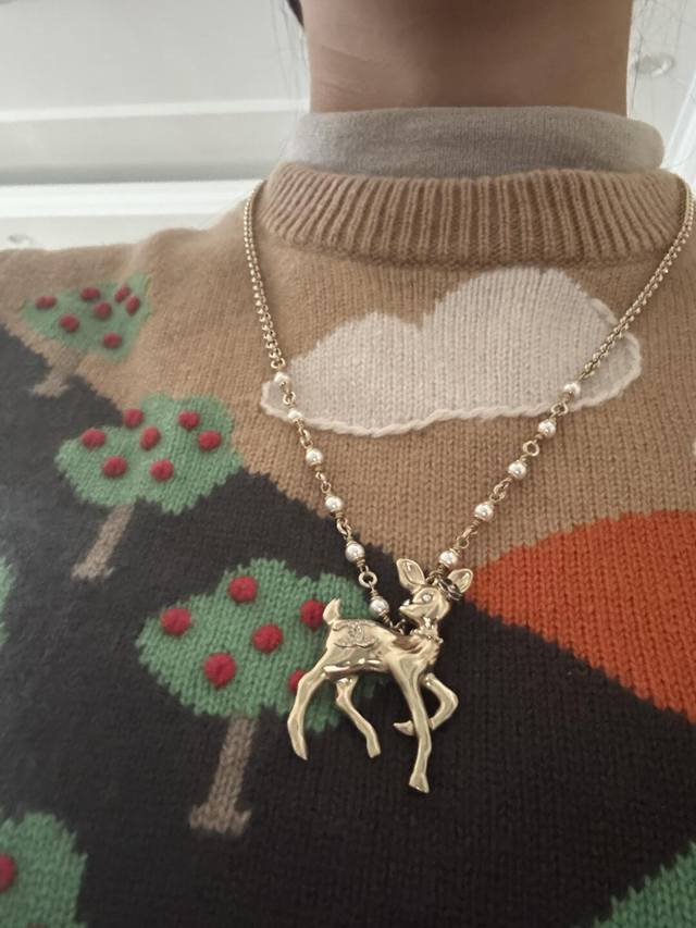 We Produce Zp11830 Large Quantity Consultation Fu Large Deer Pearl Necklace The