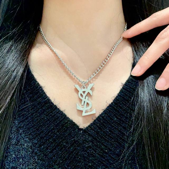 Saint Laurent Classic Letter Necklace