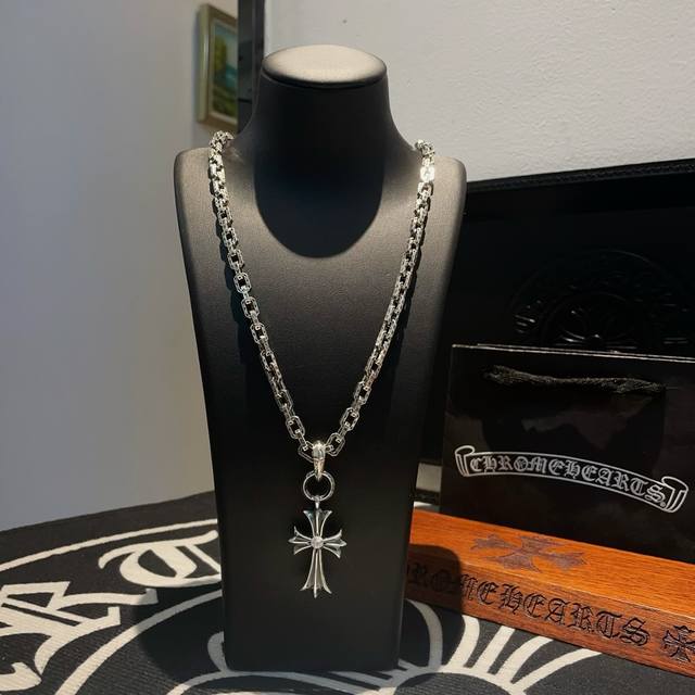 New Counter Quality Chrome Hearts Chrome Hearts Classic Retro Necklace Cross Pen