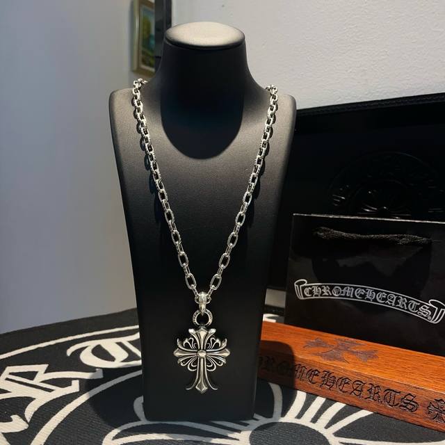 New Counter Quality Chrome Hearts Chrome Hearts Classic Retro Letter Necklace Vi