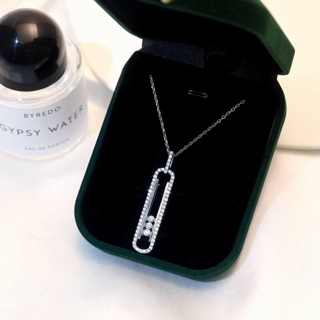 p Price Messika Move 10Th White Gold Sliding Diamond Necklace Material 925 Si