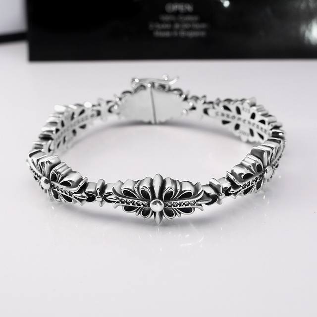 Crowe's New Multi-Element Cross Anchor Retro Thai Silver Bracelet Trendy Men And