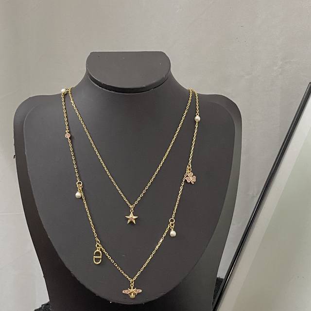 Code N612 Dior Necklace Hot-Selling Model Is Now On Sale The Double-Layer Tassel