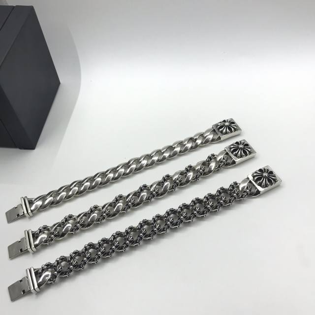 chrome Hearts Chrome Hearts Thick Large Cross Flower Vintage Bracelet Size: 1