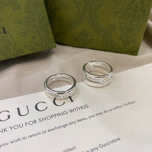 gucci Gucci Double G Interlocking Ring Narrow Version 12# 14# 16# 18# 20# 22#