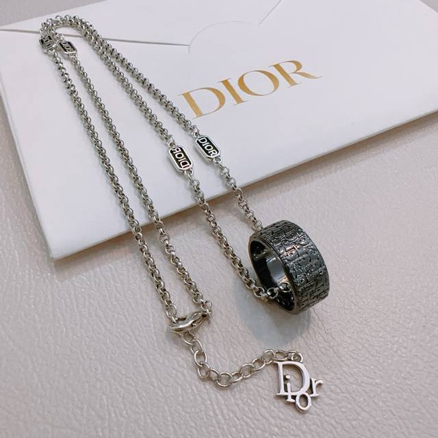 dior New Dior Necklace Original Goods Counter New Model Open Mold Retro Fashi