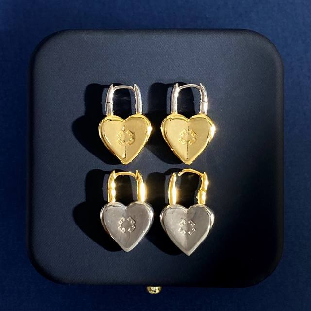 Earrings Gv92 Givenchy Fashion Design Gold And Silver Color Matching Love Lock S