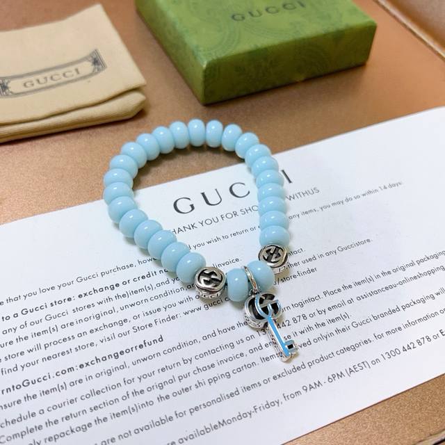 New Products Released Gucci Bracelets For Men And Women, Latest Agate Blue Bead