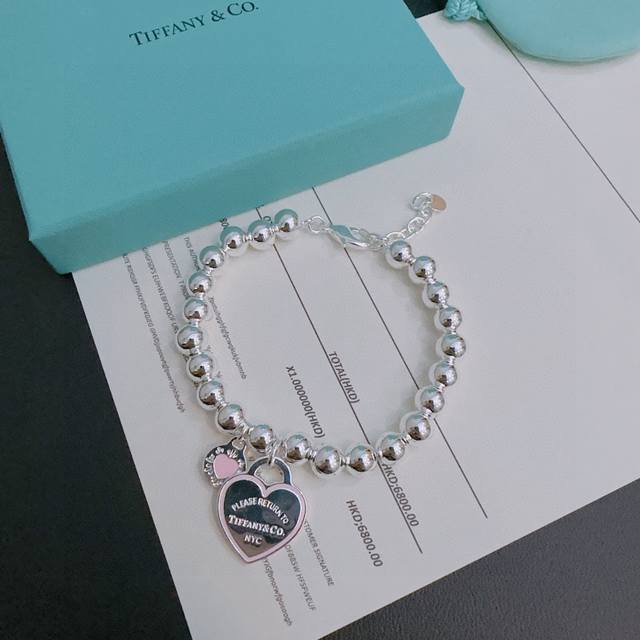 Tiffany&Co. Counter Exquisite Silver Version Bracelet Celebrity Style Retro Old