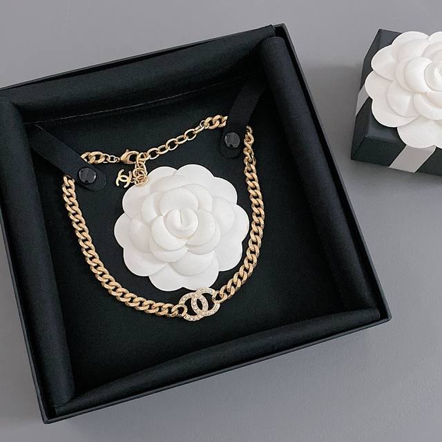 Our Thick Gold Chain Double C Necklace Is Now In Fashion. The Hot Item Is Coming