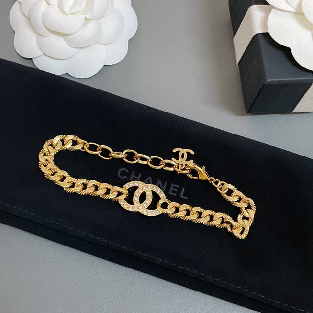 We Produce Thick Double C Bracelet In Fragrant Gold. Available Now. Purchase Nec