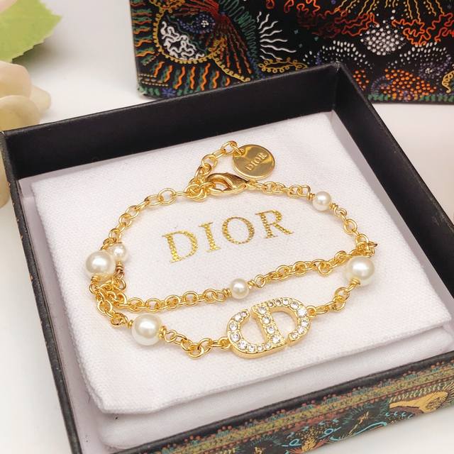 No.Dsl0155 Dio*Latest Double-Layer Bracelet Consistent Zp Brass Material