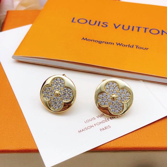 No.Led0230 Lv*Latest Round Earrings Consistent Zp Brass Material