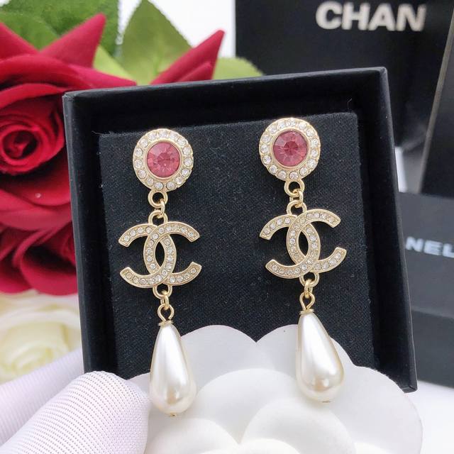 No.Xed0717 Ch*Nel Latest Style Tassel Color Diamond Consistent Zp Brass Material