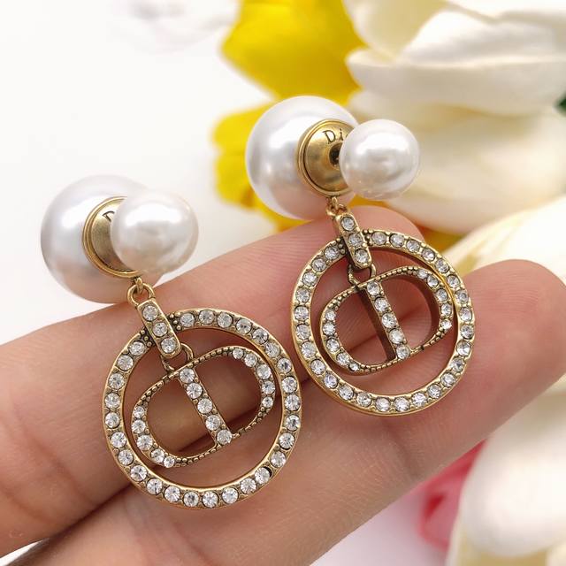 No.Ded0165 New Product Original Goods New Dior Dior Large And Small Pearl Round