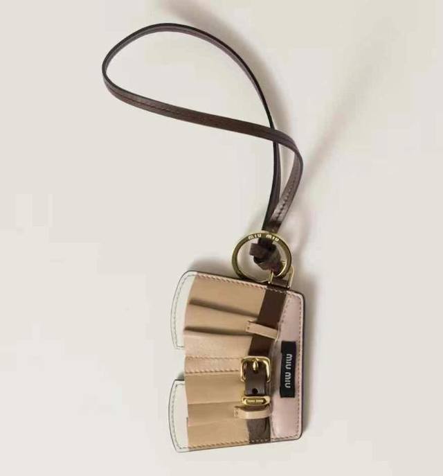 New Arrival -Miumiu Leather Skirt Lanyard Pendant -Miu Miu A Unique Element In Y