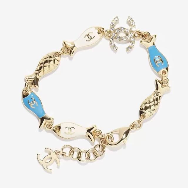 No.5114-1 Chanel Ocean Elements Series Little Fish Rhinestone Bracelet