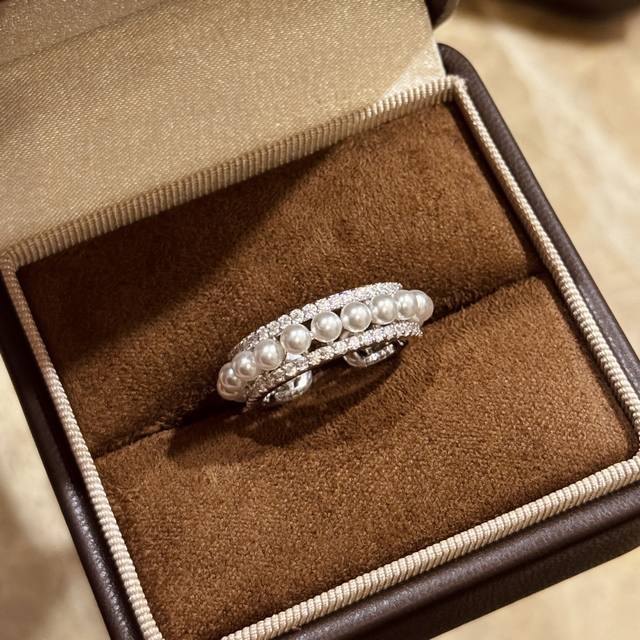 a6087 Luxury New Double Row Diamond Open Ring My Favorite Double Row Diamond