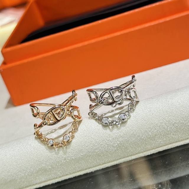a0339 The Hot New H-Brand Three-Layer Pig Nose Ring Is Imported From S925 Ste