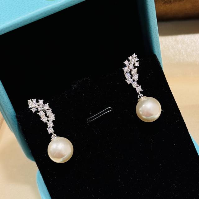 a4760 Starry Diamond Pearl Earrings, Sweet And Girly, New Style, Elegant And