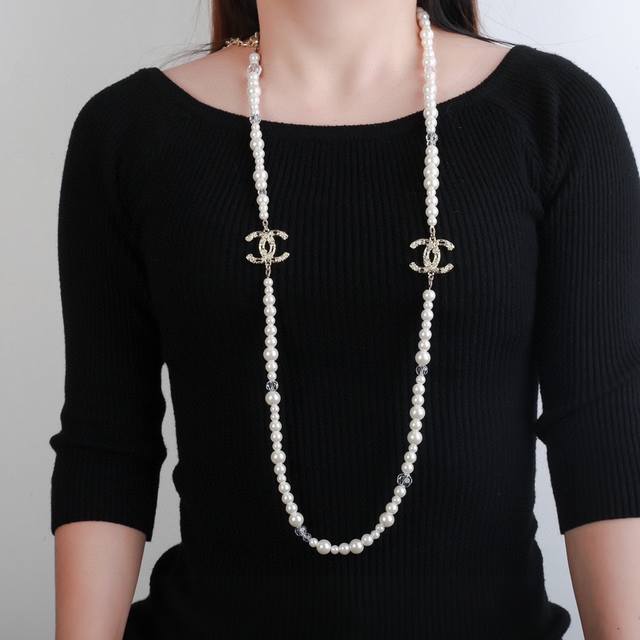 Xiaoxiang's New Pearl Necklace Is So Beautiful. The New Necklace Sweater Chain I