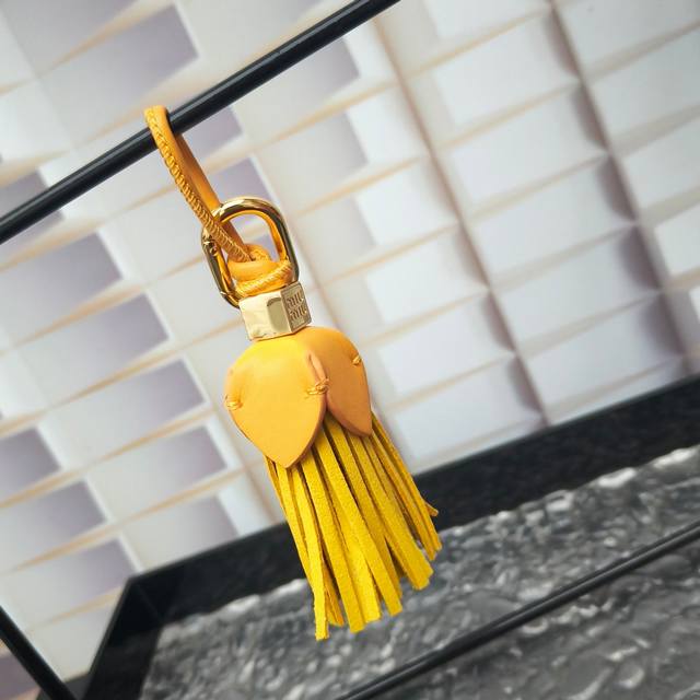 Miu Miu's Bold, Playful Personality Shines In This Soft Leather Mini Charm Adorn