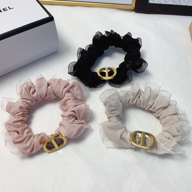 dior Dior Dior Hair Band Titanium Steel Logo Light Luxury Style Rubber Band H