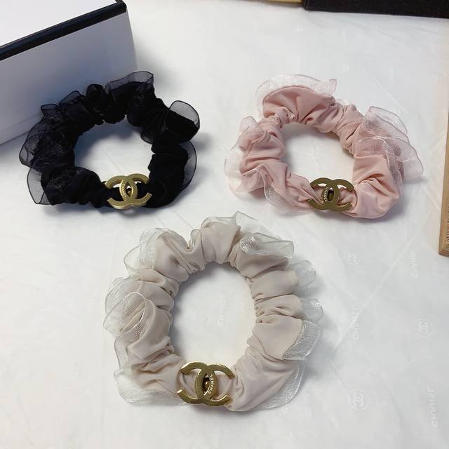chanel Xiaoxiang Chanel Hair Band Titanium Steel Logo Light Luxury Style Rubb