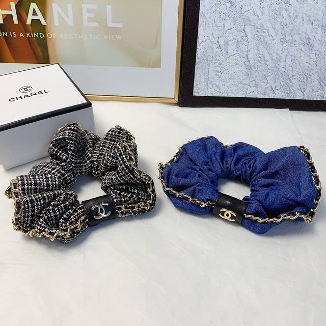 chanel Xiaoxiang Chanel Hair Band Chain Edging Light Luxury Style Rubber Band