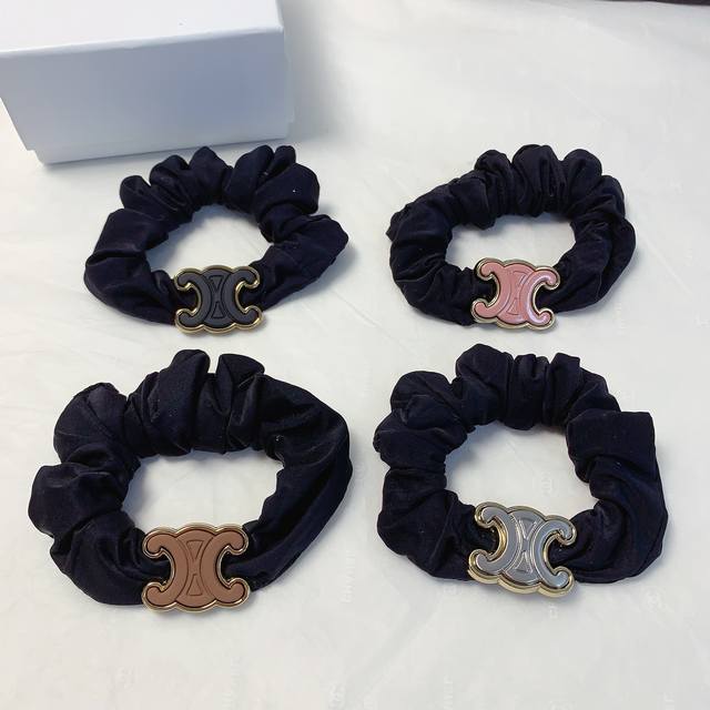 celine Celine Arc De Triomphe Hairband Arc De Triomphe Logo Rubber Band Hairb