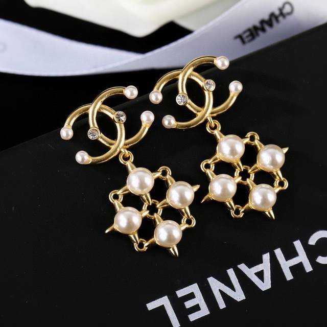 chanel Chanel Double C Classic Earrings, High-End Quality, Counter-Made 925 S
