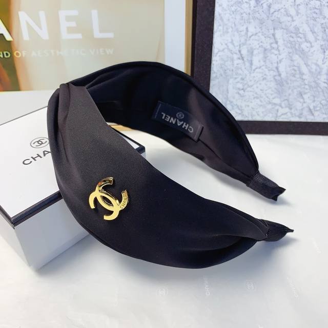 chanel Xiaoxiang Chanel Headband Satin Simple Logo Light Luxury Style Headban