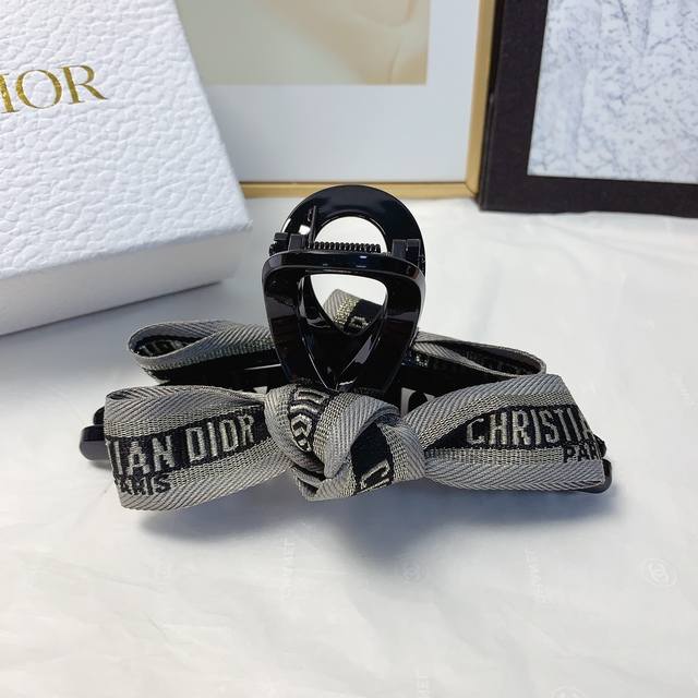 dior Dior Dior Grab Clip Bow Ribbon Grab Clip Temperament Versatile Daily Exq