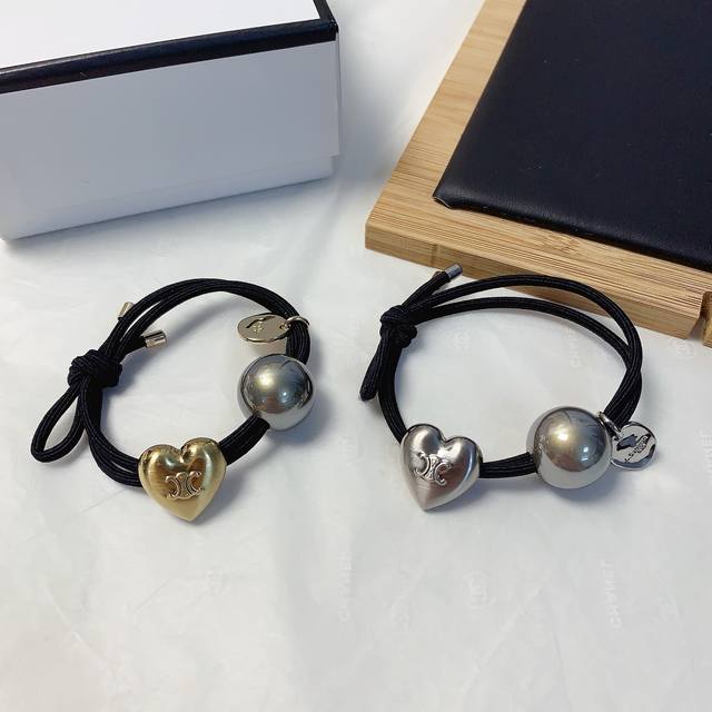 celine Celine Arc De Triomphe Hairband Love Logo Rubber Band Hairband Tempera