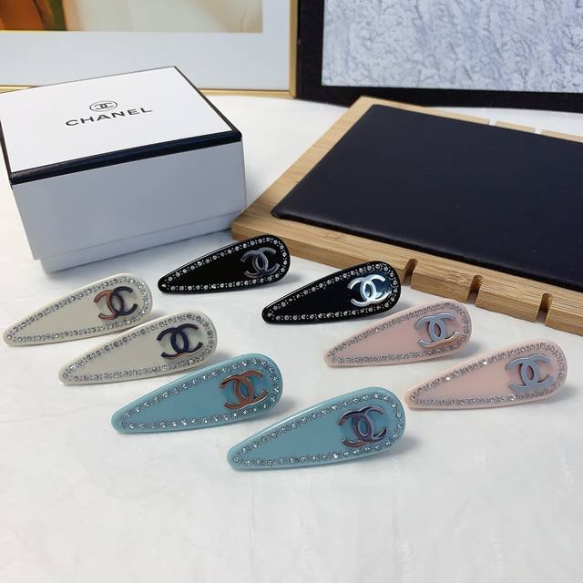 chanel Xiaoxiang Chanel Hairpin New Titanium Steel Logo Side Clip Bangs Clip