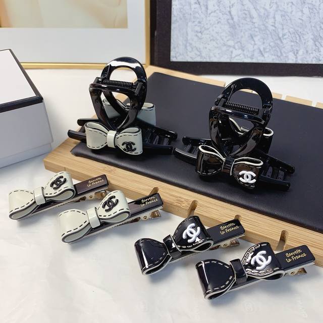 chanel Xiaoxiang Chanel Clip Acetate Bow Logo Clip Temperament Versatile Dail