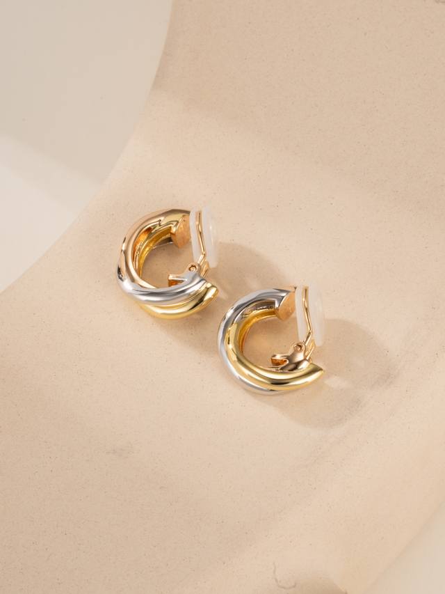 p Price Trinity Three-Color Hoop Earrings, Large Size A Classic Work From The