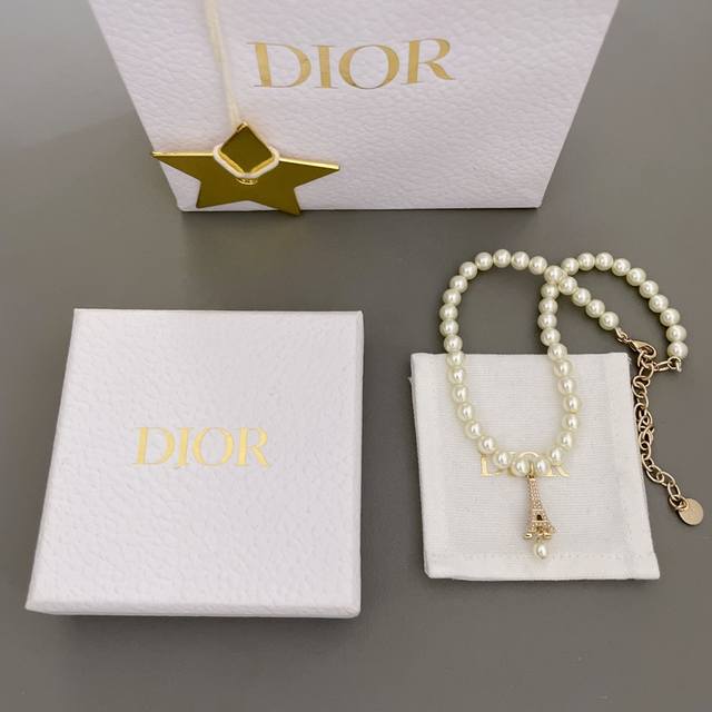 High Quality Details As Shown In The Picture 0800110 D Eiffel Tower Pearl Neckla