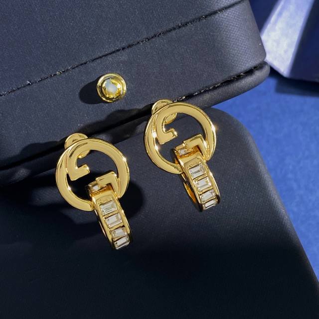 gq92 Gucci European And American Fashion Classic Smooth Round Double G Letter