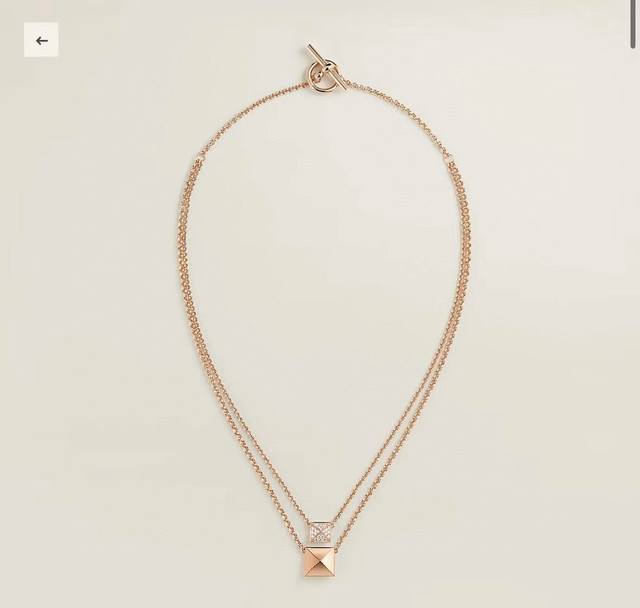 Seiko Version Hermes Hermes Rivet Full Diamond Necklace Sub-Gold Material Hand-S
