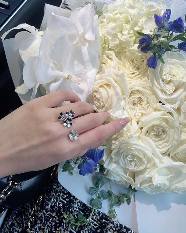 Our Clover Open Ring Can Be Customized With Real Gold And Real Diamonds. There A