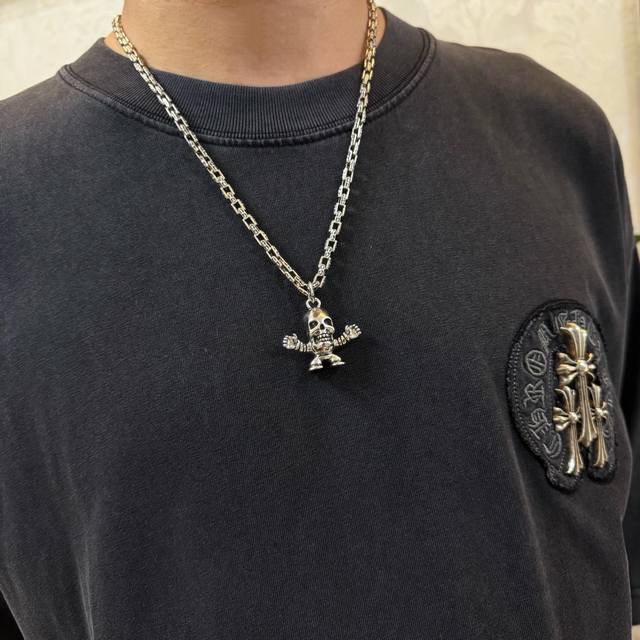 New Counter Quality Chrome Hearts Chrome Hearts Retro Cross Necklace Skull Penda