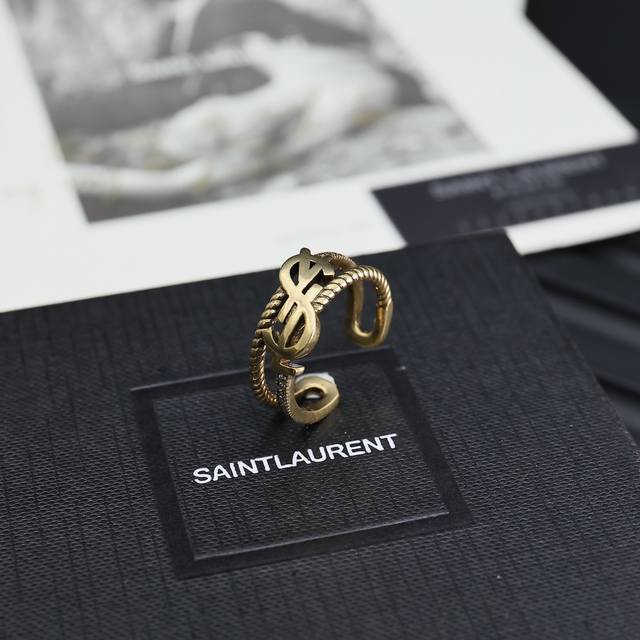 ysl Yves Saint Laurent Vintage Old Letter Ring Yves Saint Laurent Was Founded