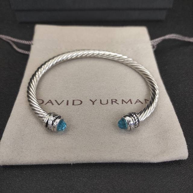 David Yurman 5Mm Rotating Diamond Blue Diamond Bracelet Recommended For Wrist Ci