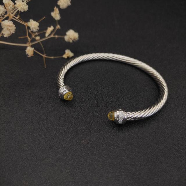David Yurman 5Mm Inlaid Yellow Diamond Bracelet Recommended For Wrist Circumfere